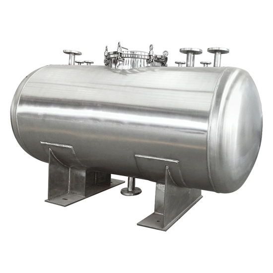 Tanque horizontal de acero inoxidable para almacenamiento de aceite químico