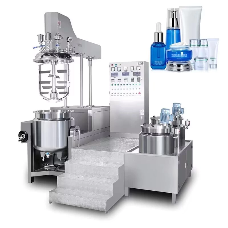Máquina mezcladora de tanque de mezcla emulsionante homogeneizador al vacío de aloe vera para cosméticos farmacéuticos, jabón líquido, crema facial, cuerpo y rostro